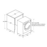 Lavadora integrable - Haier HWB100-B14858U-S, 10 kg, 1400 rpm, 17 programas, Sin Panelar - Imagen 2