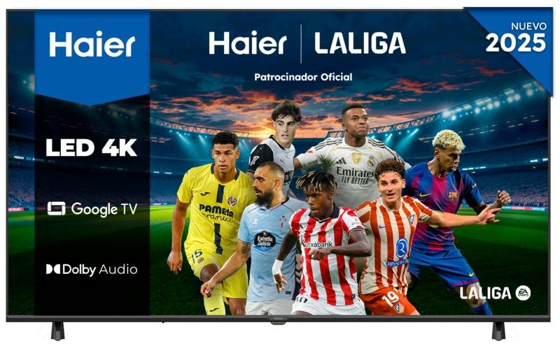 1607566-img1-1 TV LED 75" - Haier K85 Series H75K85FUX, Smart TV (Google TV), 4K HDR10, 4x HDMI 2.1, Dolby Audio, Dbx-tv, Negro - Imagen 1