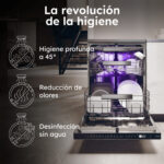 Lavavajillas - Haier Pro Shine Biovitae XF6B2M3BX, 16 servicios, 10 programas, 60 cm, Limpieza UV, Wi-Fi, Inox - Imagen 5