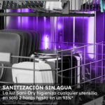 Lavavajillas - Haier Pro Shine Biovitae XF6B2M3BX, 16 servicios, 10 programas, 60 cm, Limpieza UV, Wi-Fi, Inox - Imagen 7