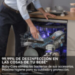 Lavavajillas - Haier Pro Shine Biovitae XF6B2M3BX, 16 servicios, 10 programas, 60 cm, Limpieza UV, Wi-Fi, Inox - Imagen 8