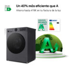 Lavadora carga frontal - LG F4X5009TBB, 9 kg, 1400 rpm, 12 programas, TurboWash 360º, Clase A-40%, Acero Grafito Mate - Imagen 3