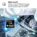 Lavadora carga frontal - LG F4X5009TBB, 9 kg, 1400 rpm, 12 programas, TurboWash 360º, Clase A-40%, Acero Grafito Mate - Imagen 6