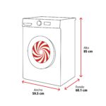 Lavadora secadora - Candy GWD 4968-S, 9kg/6kg, Motor Inverter SpeedDrive, 16 Programas, AI Silent Motion, Blanco - Imagen 2