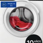 Lavadora carga frontal - AEG LFE6G54H2B, 10.5 kg, 1400 rpm, 10 programas, Ciclo rápido 45 min, Higiene con Vapor, Blanco