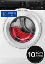 Lavadora carga frontal - AEG LFE6G54H2B, 10.5 kg, 1400 rpm, 10 programas, Ciclo rápido 45 min, Higiene con Vapor, Blanco