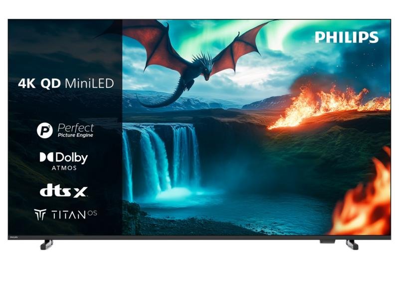1620305-img1-2 TV QD-Mini LED 75" - Philips 75MLED820/12, UHD 4K, P5 Perfect Picture Engine, Smart TV, Dolby Vision y Dolby Atmos Titan OS, DVB-T2, Negro - Imagen 1