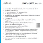 Lavavajillas libre instalación 60 cm - EDESA EDW-6230 X, 14 servicios, 7 programas, 59,8 cm, Acero inoxidable - Imagen 4