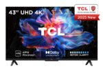 TV D-LED - TCL 77782 43V6C, UHD 4K, Smart TV, DVB-T2 (H.265), Metálico