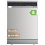 Lavavajillas libre instalación 60 cm - EVVO D5YX, 8 programas, 60 cm, Inox