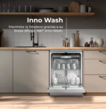 Lavavajillas libre instalación 60 cm - EVVO D5YX, 8 programas, 60 cm, Inox - Imagen 4