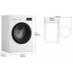 Lavadora carga frontal - LG F4A10S8NWK.ABWQCES, 8 kg, Blanco - Imagen 3