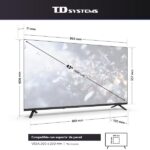 TV QLED 43" - TD SYSTEMS M43C21GLQ Hey Google, UHD 4K, Arm Cortex A55x4, Smart TV, DVB-T2 (H.265), Negro - Imagen 8