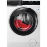 Lavadora carga frontal - AEG Series 7000 LFR7394O4B, 9 kg, 1,400 rpm, Negro, Blanco