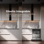 Lavavajillas integrable 60 cm - EVVO Di.4, 8 programas, 600 mm, Inox - Imagen 3