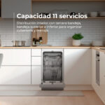 Lavavajillas libre instalación 45 cm - EVVO D3YX Slim, 6 programas, 450 mm, Inox - Imagen 2