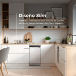 Lavavajillas libre instalación 45 cm - EVVO D3YX Slim, 6 programas, 450 mm, Inox - Imagen 5