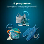 Lavadora secadora doble - CECOTEC Bolero Wash&Dry 10680 Inverter Steel, 10 kg + 6 kg, Multicolor - Imagen 5