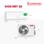 Aire acondicionado Split 1x1 - ARISTON KIOS 25, White - Imagen 3