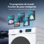 Lavadora de carga frontal - VOK EVW-10BAWL2412, 10 kg, 1200 rpm, 14 programas, Blanco - Imagen 4