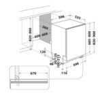 Lavavajillas integrable - Whirlpool WIC 3C34 PFE S, 14 cubiertos, 8 Programas, 60 cm, PowerClean Pro, Tecnología 6TH SENSE, Sin panelar - Imagen 4