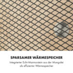 Radiador por infrarrojos - KLARSTEIN HeatPal Marble Blackline, 1300 W, Negro / Plata Metálica - Imagen 4