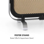 Radiador por infrarrojos - KLARSTEIN HeatPal Marble Blackline, 1300 W, Negro / Plata Metálica - Imagen 8