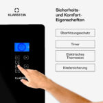 Convector - KLARSTEIN Norderney, 2000 W, Negro - Imagen 6