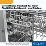 Lavavajillas integrable 45 cm - EXQUISIT 816203300, 9 servicios, 6 programas, 448 mm, Inox - Imagen 6