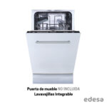 Lavavajillas integrable 45 cm - EDESA EDB4610I, 10 servicios, 5 programas, 44,8 cm - Imagen 3