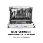 Lavavajillas compacto - KLARSTEIN Amazonia 6 Secret, 55 cm, Blanco - Imagen 4