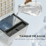 Aire acondicionado portátil - HOMCOM Humidificador, Enfriador, con Ruedas, 12L, Control Remoto, 3 Modos, 3 Velocidades, Temporizador 12h, 3 velocidades, 25,00 m², Blanco - Imagen 4