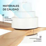 Ventilador de Techo - MELLERWARE Brizy! Bright, 45 W, 6 velocidades, Madera Clara - Imagen 7