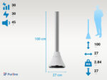 Ventilador de torre - PURLINE VENTY TO 100 WI, 30 W, 8 velocidades, Blanco - Imagen 3