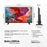TV LED 32" - SALORA SMART32TV, HD-ready, Smart TV, DVB-T2 (H.265), Negro - Imagen 3