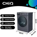 Lavadora carga frontal - CHIQ CW07123863AX, 7 kg, 1200 rpm, 16 programas, Azul oscuro - Imagen 3