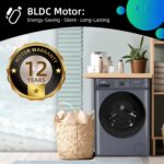 Lavadora carga frontal - CHIQ CW07123863AX, 7 kg, 1200 rpm, 16 programas, Azul oscuro - Imagen 5