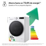 Lavadora carga frontal - LG F4WR6010A0W, Serie 600, 10 kg, 1400 rpm, 12 programas, AI Direct Drive™, TurboWash™360˚, Blanco - Imagen 3