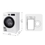 Lavadora carga frontal - Samsung WW90CGC04DAEEC, 9 kg, 1400 rpm, EcoBubble™, Función WiFi con SmartThings, Blanco - Imagen 3