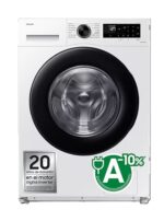 Lavadora carga frontal - Samsung WW11DG5B25AEEC, 11 kg, 1400 rpm, 14 programas, AI EcoBubble™, SmartThings™, Blanco