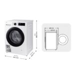 Lavadora carga frontal - Samsung WW11DG5B25AEEC, 11 kg, 1400 rpm, 14 programas, AI EcoBubble™, SmartThings™, Blanco - Imagen 3