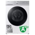 Lavadora carga frontal - Samsung WW90DB8U95GHU3, 9 kg, 1400 rpm, AI QuickDrive™, Clasificación Energética A, Blanco