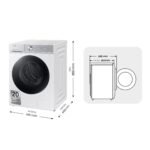 Lavadora carga frontal - Samsung WW90DB8U95GHU3, 9 kg, 1400 rpm, AI QuickDrive™, Clasificación Energética A, Blanco - Imagen 2