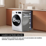 Lavadora carga frontal - Samsung WW80FG3M05AWEC, 8 kg, 1400 rpm, 12 programas, Motor Digital Inverter, Clase A, Blanco - Imagen 3