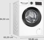 Lavadora carga frontal - Bosch WGG254Z4ES, Serie 6, 10 kg, 1400 rpm, 15 programas, Iron Assist anti arrugas, Speed Perfect, Blanco - Imagen 6