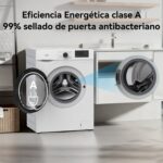 Lavadora de carga frontal - VOK EVW-6BAWL2410, 6 kg, 1000 rpm, 14 programas, Blanco - Imagen 5