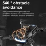 Drone - BYTELIKE Drone Big Brushless RC Avión inteligente para evitar obstáculos Quadcopter plegable, 20 min, negro - Imagen 4