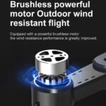 Drone - BYTELIKE Drone Big Brushless RC Avión inteligente para evitar obstáculos Quadcopter plegable, 20 min, gris - Imagen 3