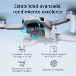 Dron - DJI Mini 4K Fly More Combo, 12 megapixel, 31 min Autonomía, Ideal para Principiantes, 10 km Distancia, Gris - Imagen 4