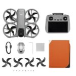 Dron - DJI Avata 360 (DJI RC 2), 64 megapixel, 23 min Autonomía, Visión 360°, Vídeo HDR en 8K/60 fps, Detección de Obstáculos Omnidireccional, Gris